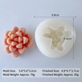 3D succulent silicone mold for DIY candles and resin with detailed petal textures - Succulent H-0564