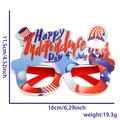 Detailed size chart of the USA Independence Day party glasses with 16x11.5cm dimensions - Independence Day USA Letter Gnome Style