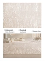Alfombra impermeable estilo crema con textura de mármol para salón y dormitorio moderno - En las Nubes