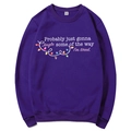 Purple Christmas hoodie with Jingle Some of the Way typography in a flat lay view - S / Purple