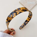 Classic tortoiseshell acetate wide headband in rich dark brown and amber mottled pattern - Dark Tortoiseshell 2.5cm