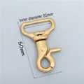 Solid brass 25mm swivel lobster clasp trigger snap hook for DIY leather bags - Flat Base 25*50mm