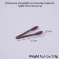 Miniature brown plastic tweezers for DIY craft and dollhouse bakery accessories, 3.7cm long - Brown
