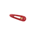 Elegante fermaglio per capelli con trama in marmo rosso e clip in metallo dorato - Rosso (Goccia d'acqua)