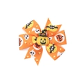 Orange Halloween hair clip with pumpkin wizard and triple-layered bat pattern bow - 11# Orange Pumpkin Wizard Hat