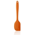 One-piece large orange silicone spatula for chocolate cream mixing and baking - Orange