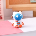 Cute white astronaut pencil sharpener with blue helmet and orange details for kids - Astronaut Boxed