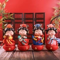 Set of four Tang Dynasty style tumbler figurines in various colors with musical instruments - 1088-35 Large Tumbler Set / Set of 4