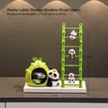 Panda tray resin statue for keys with bamboo ladder and bamboo shoot storage box - Panda Ladder Storage [Bamboo Shoot]