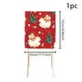Christmas chair cover dimensions: 53cm height, 45cm width, Santa and tree pattern - Santa Face Circle