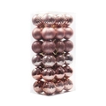 Rose gold Christmas ball ornaments set in box with matte, glossy and glitter finishes - 4cm/36pcs / Rose Gold