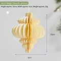 Mini beige honeycomb paper tree lantern ornament for Christmas and home decoration 10cm - 10cm Gourd Lantern / Beige