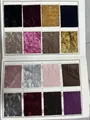 Detailed color swatches of bronzing velvet fabrics for Christmas bow material - 2.5cm Width Custom