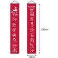 Striscioni natalizi da 180x30cm per decorazione porte e atmosfera di festa interna - MC08 Rosso Welcome E Buon Natale