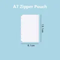 A7 size transparent PVC 6-hole zipper binder pocket with dimensions 13.1x8.1cm - A7 Loose Leaf 6-Hole Zipper Bag