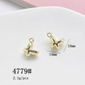 Golden butterfly charm pendant 14x10mm for DIY jewelry making and earring design - 4779# Gold Butterfly