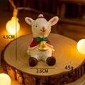 Miniature resin sheep figurine with red cape for Christmas desk decor, size 4.5cm height - No.23 Lamb with Red Cape