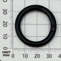 Black 35mm circular spring ring gate clasp for DIY bags and keychain hardware - 35mm Round Spring Ring / Swimming Black