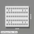 Wall-mounted modular pegboard organizer small square board in white 19.5x22cm - Small Square Board White 19.5*22cm