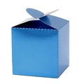 Elegante blauwe metallic geschenkdoos met vouwsluiting voor traktaties en feesten - Reflecterend Blauw