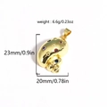 Detaillierte Maße und Gewicht des goldenen Spiralanhängers mit bunten Edelsteinen - Bunte Zirkonia Spirale (Stil 2) / Gold