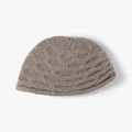 Winter-Strickhut in Tan-Braun mit warmem Zopfmuster für Damen Outdoor-Mode - Einheitsgröße / Khaki (24B059)