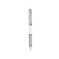 Morandi white and grey retractable ballpoint pen with anti-slip grip for stationery - 0.5mm / Athens Grey