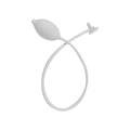 Pompe à air manuelle avec poire en caoutchouc et tube pour accessoires de bidet - Silicone/Plastique / Chasse d'Eau Manuelle / Blanc