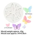 Stampo in silicone a farfalla B461 per gioielli in resina fai-da-te varie misure - Grigio