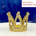 Mini corona dorata per capelli e decorazione torta, misura 3,5 cm per 3,5 cm - Strass Corona da Dito Oro