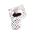 Colorful inflatable happy birthday photo frame balloon for kids party decor 59x50 cm - Polka Dot Photo Frame