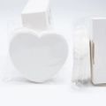 Spugne in cellulosa compressa bianca a forma di cuore in sacchetto di plastica - Cuore Bianco 70x60x8mm 20 Pezzi