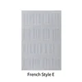 French Style E nail stencil stickers with hollow stripe templates for manicures - French E