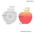 Apple shaped silicone mold for resin tray and DIY candle holder crafts with dimensions - Apple Candle Holder Mold