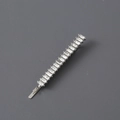 Fermaglio per capelli sottile argento con zirconi rettangolari incastonati - Argento
