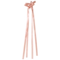 Pince à cheveux avec nœud en satin rose et longs rubans au style doux et élégant - Rose