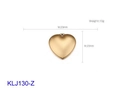 Matte gold stainless steel heart pendant 23mm charm for DIY jewelry making - Large Gold Heart Pendant (KLJ130-Z)