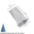 Tall triangular prism silicone mold for DIY candles and resin with size measurements - Pentagonal Pyramid