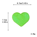 Green sequin heart patch DIY decoration for clothing, size 8.7x7.2cm with weight info - Green Heart*Large Size (Laser) #21