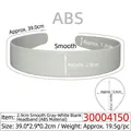 2.9cm wide greyish white ABS plastic headband without teeth for DIY hair accessories - 2.9CM Non-toothed Greyish White Plain
