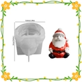 Silikonform für Weihnachts-Nikolaus Harzhandwerk mit fertiger Größe 7,4x5,8 cm - 3D Weihnachtsmann