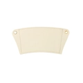 Detail of beige PU leather cup sleeve showing fine texture and neat stitching on white background - Off White