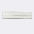 White cotton sports headband with soft elastic texture for sweat absorption and running - Milky White