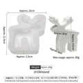 Detail van 1# rendier siliconen mal met afmetingen en afgewerkt kaarsproduct - Rendier Stijl 1