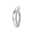 Piercing all'ombelico curvo in acciaio inossidabile argento lucido e brillante - Stile 33