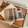Classic British style beige and brown checkered scarf with tassels on wooden tray - 7# Light Brown Plaid