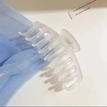 Matte white semi-transparent oversized hair claw clip for women stylish hair accessory - 11cm Matte Bone - White / Bulk (No Packaging)