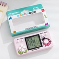 Pink retro handheld game console with 26 game modes and classic Tetris screen - 3.1 Inch Rectangle / Macaron Pink