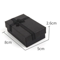 Elegant black jewelry gift box with ribbon bow in 8cm x 5cm x 2.6cm dimensions - 5*8cm / Black