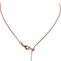 Adjustable 14k rose gold plated snake chain necklace with sliding bead closure - Rose Gold Ball Universal Chain 46cm